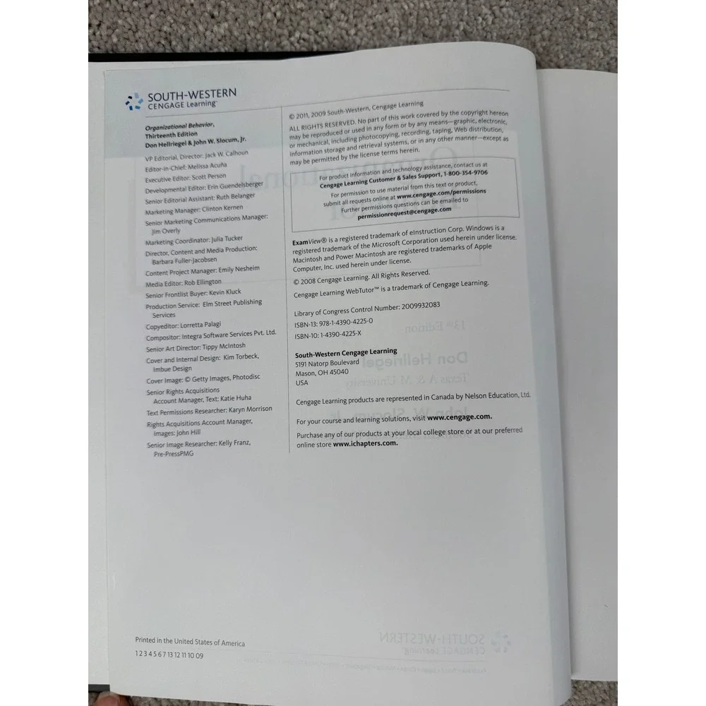 Organizational Behavior 13th Edition Textbook by Hellriegel Slocum